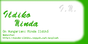 ildiko minda business card